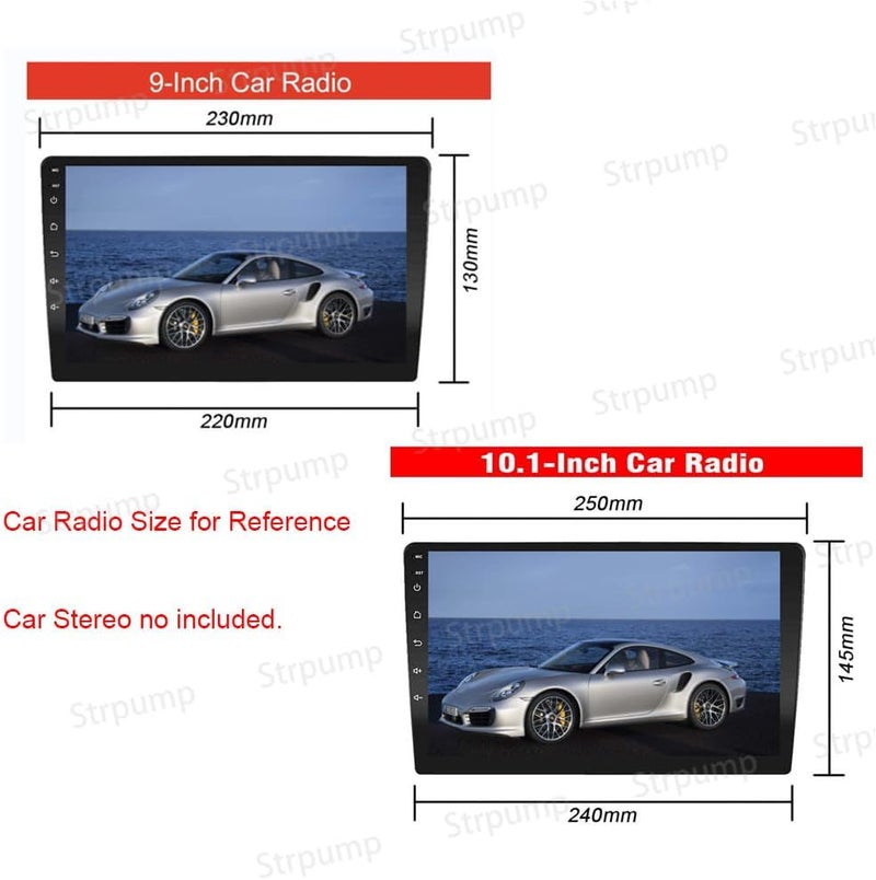 Strpump Store 9'' to 10.1'' Inch Universal Car Radio Stereo Fascia Frame Adapter in Dash Panel Trim Bezel Conversion - Image 4